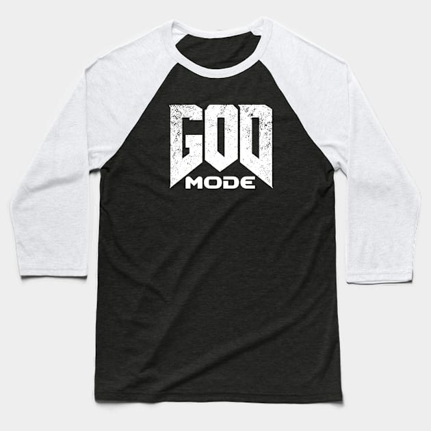 God Mode - Hell Style Baseball T-Shirt by ASoltys Art Creations